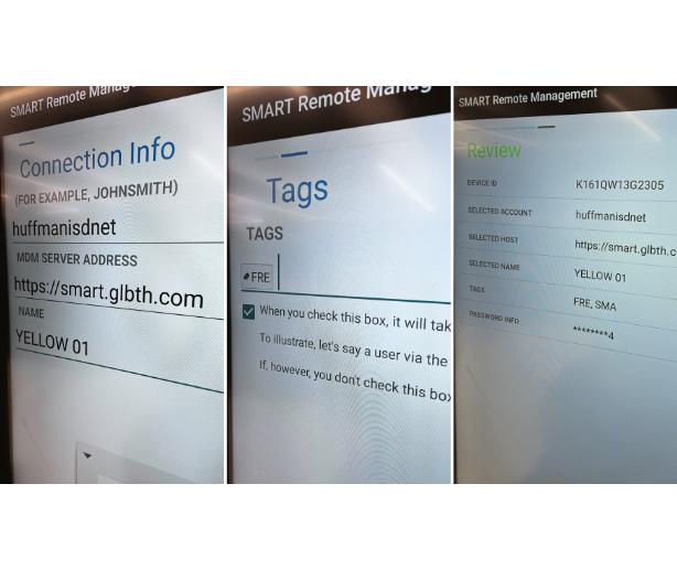 ACE Energy's new monitor displaying its easy to use menu options 